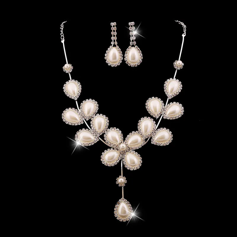 Women Fashion Jewelry Water Drop Shaped Simulation Pearls Collar Anniversary Gifts Girls Engagement Wedding Party Jewelry Set
Women Fashion Jewelry Water Drop Shaped Simulation Pearls Collar Anniversary Gifts Girls Engagement Wedding Party Jewelry Set