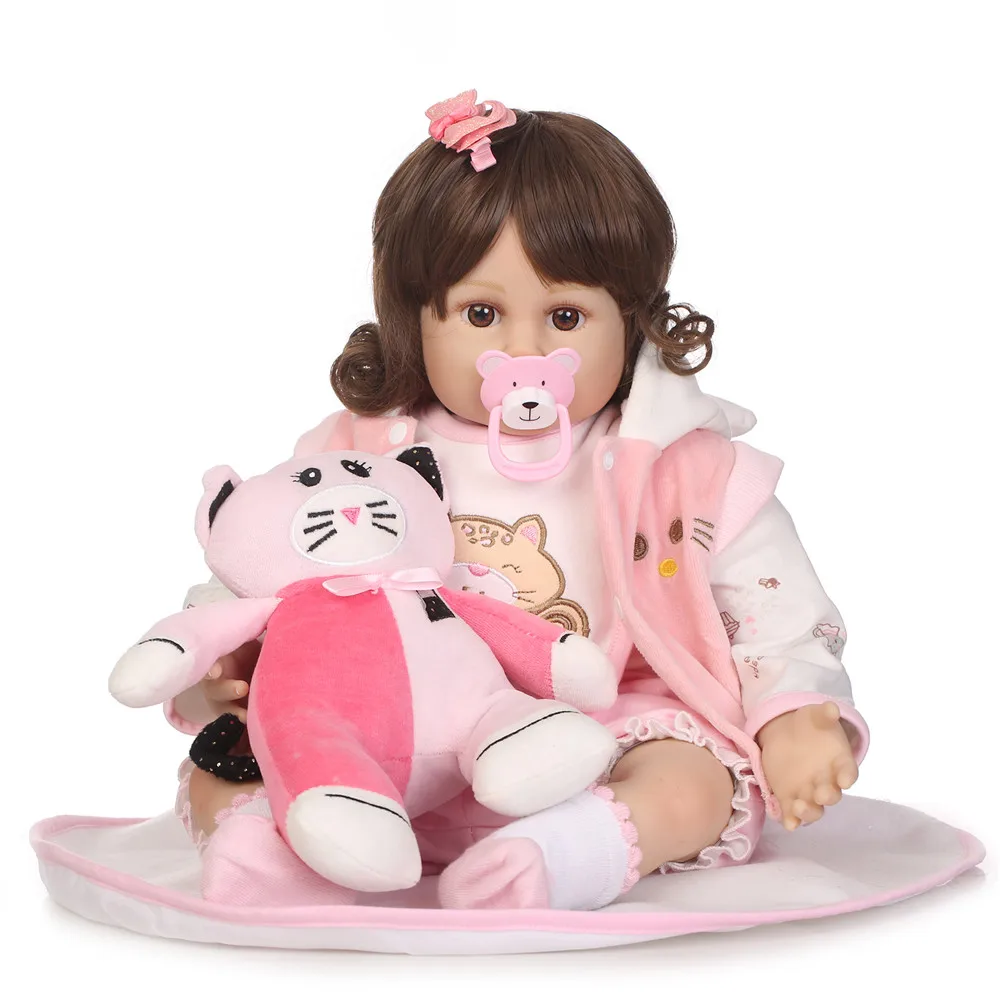 22 Inch Silicone Reborn Babies Realistic 55cm lovely pink Princess Girl Dolls Lifelike Reborn Kids Children Birthday Gift
22 Inch Silicone Reborn Babies Realistic 55cm lovely pink Princess Girl Dolls Lifelike Reborn Kids Children Birthday Gift
