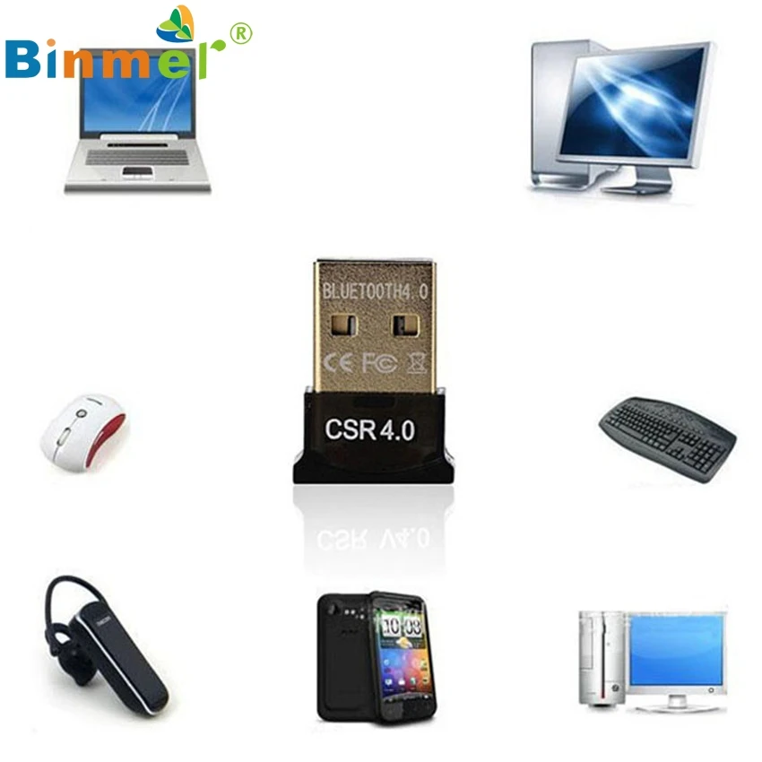 U USB Bluetooth Ключ 4 0 CSR двойной режим Беспроводные адаптеры для Windows 10 ноутбук ПК