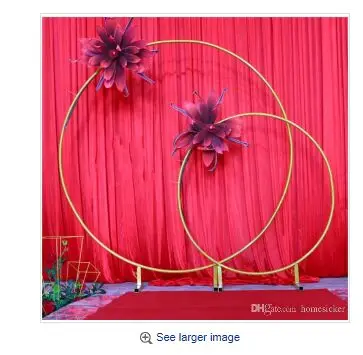 Фото Металлическое круглое кольцо большого размера Арка рама фоновое украшение
