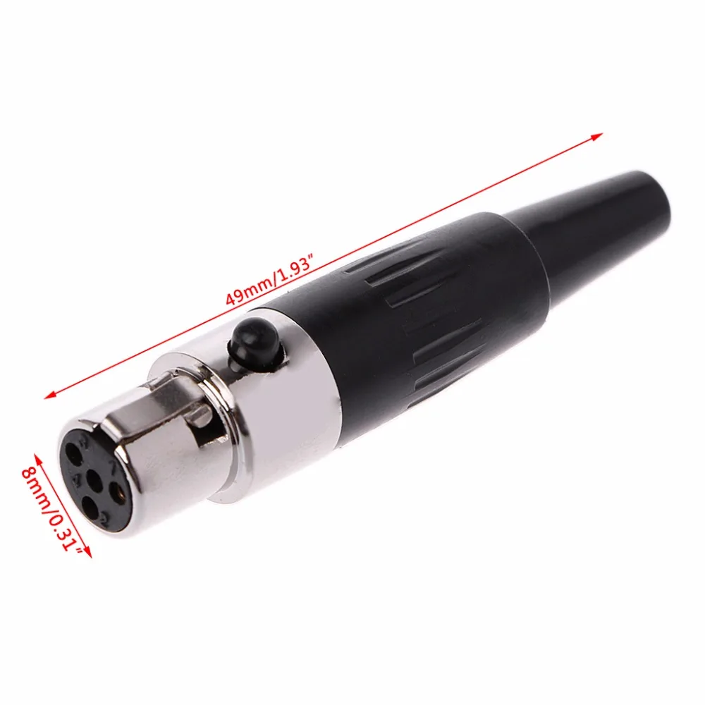 Мини 3PIN/4PIN гнездовой разъем Mini XLR аудио микрофона 49x8мм|Соединители| |