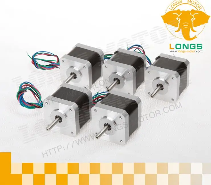 Top Recommend 5pcs Nema17 stepper motor with 2.6KG.CM, 0.4A,4 leads for CNC Router/Engraver 3D PrinterCE, ROHS, ISO
Top Recommend 5pcs Nema17 stepper motor with 2.6KG.CM, 0.4A,4 leads for CNC Router/Engraver 3D PrinterCE, ROHS, ISO