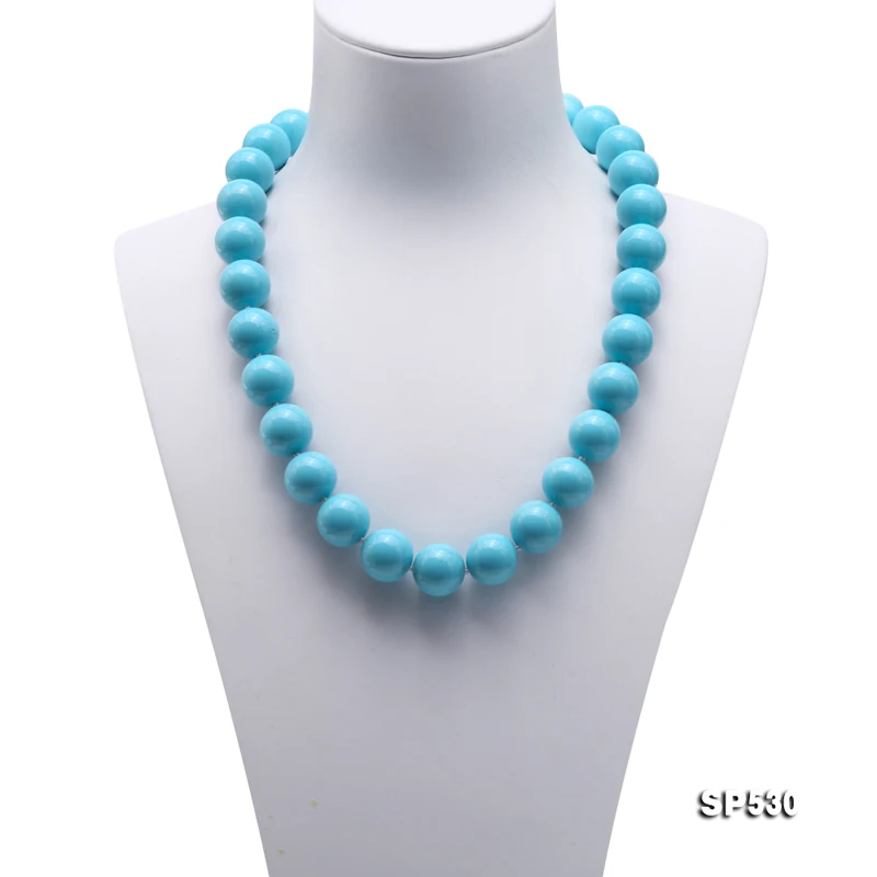 JYX 2019 charming necklace blue 16mm Seashell Pearl Round Beads Necklace high quality 18" elegant jewelry for women
JYX 2019 charming necklace blue 16mm Seashell Pearl Round Beads Necklace high quality 18" elegant jewelry for women
