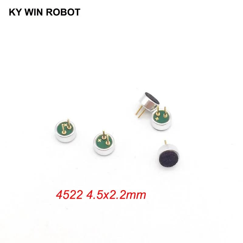Микрофон Electret 5 шт./лот 4 5x2 2 мм 4522 с контактным захватом|Акустические компоненты| |