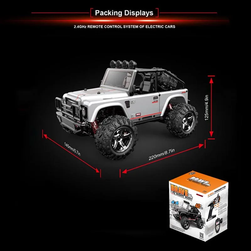 RC Car 4WD Rock Crawlers Bigfoot Car Model High Speed Remote Control Drift Off-Road Vehicle SUV Buggy Electronic Toys 2.4G 1:22
RC Car 4WD Rock Crawlers Bigfoot Car Model High Speed Remote Control Drift Off-Road Vehicle SUV Buggy Electronic Toys 2.4G 1:22