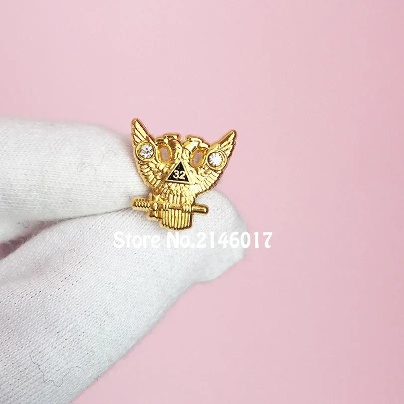 10pcs 32 Degree Eagle Lapel Pin Scottish Rite Rays Badge Custom Masonic Pins and Brooch Metal Craft Owl Freemasonry Gold Color
10pcs 32 Degree Eagle Lapel Pin Scottish Rite Rays Badge Custom Masonic Pins and Brooch Metal Craft Owl Freemasonry Gold Color