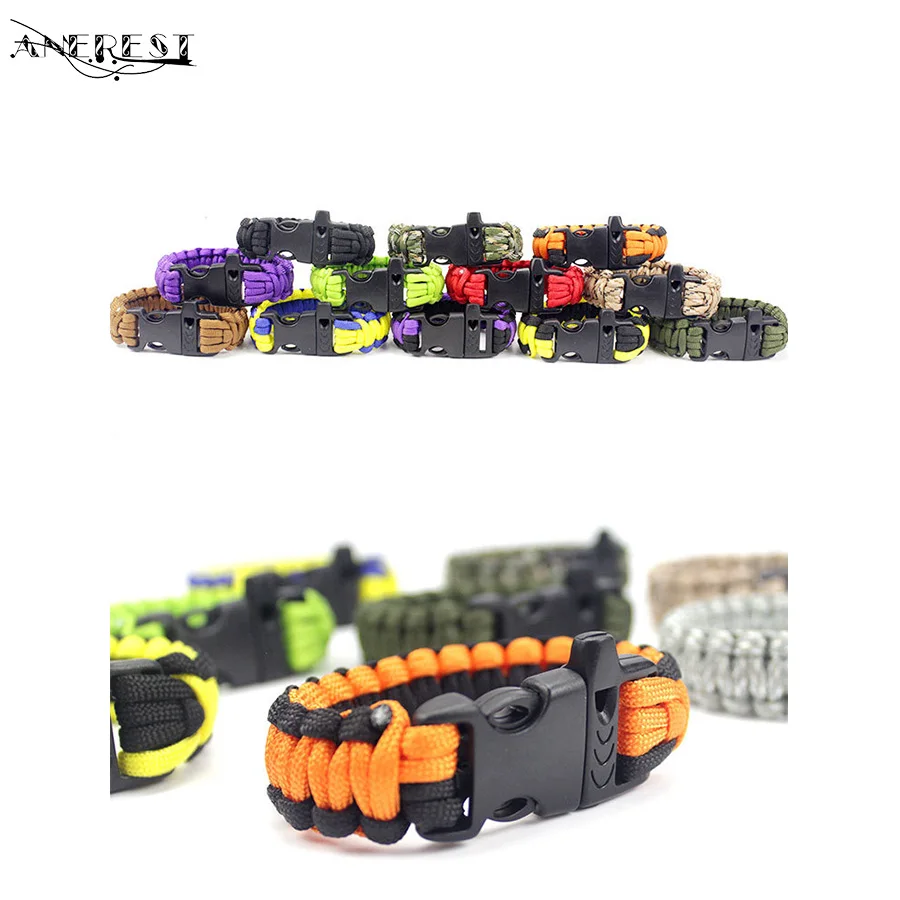 New 13 Colors Parachute Chain Link Bracelet Men Sport Camping Climbing Rope Charm Couple Bangle Survival Paracord Male | Украшения и