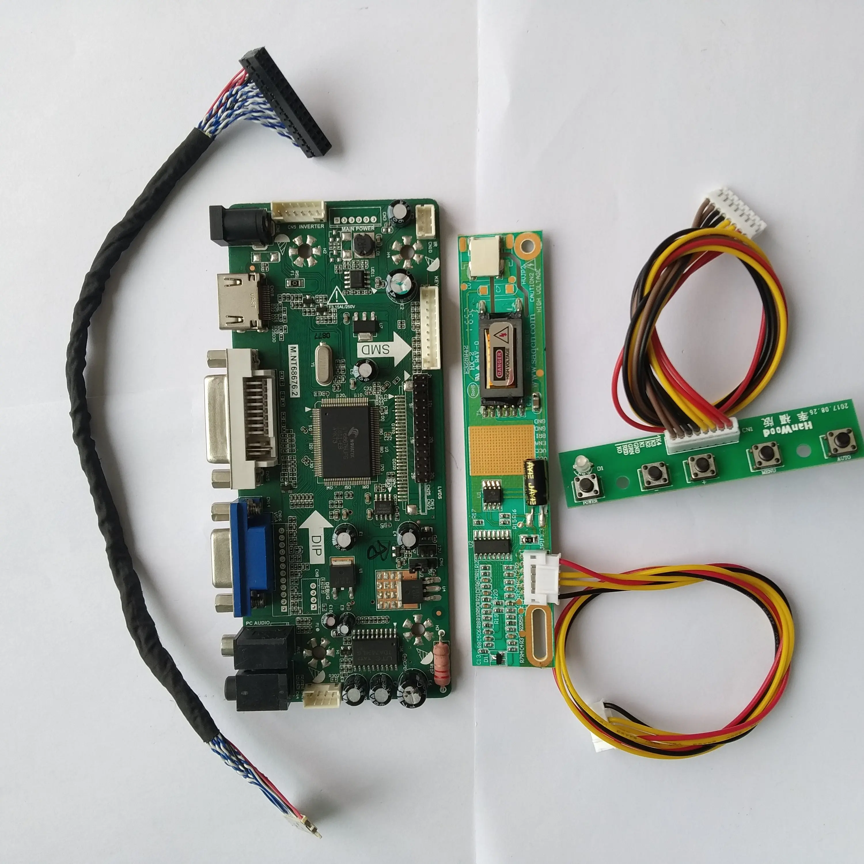 Комплект платы контроллера LCD VGA DVI 30pin драйвер дисплея M.NT68676 экран для LTN184KT02 1680X945
