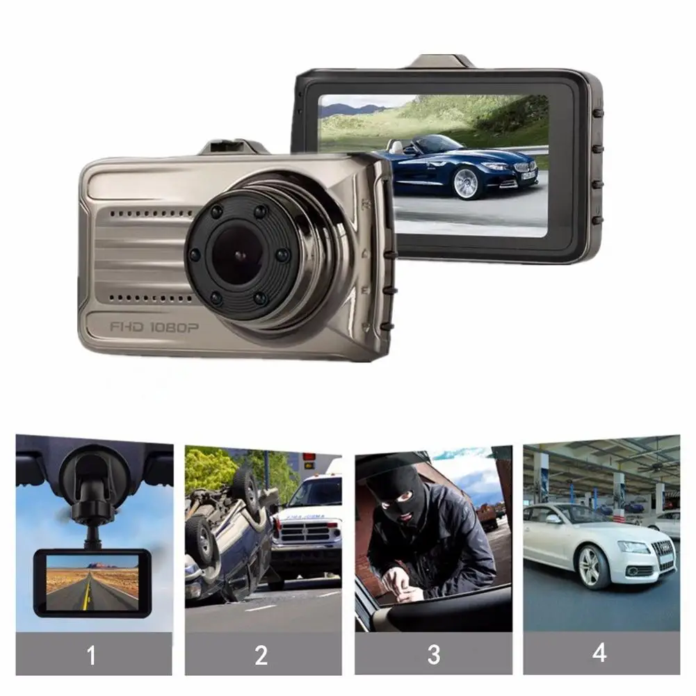Регистраторы автомобиля Камера приборной панели 3 0 дюймов HD Экран 170 градусов