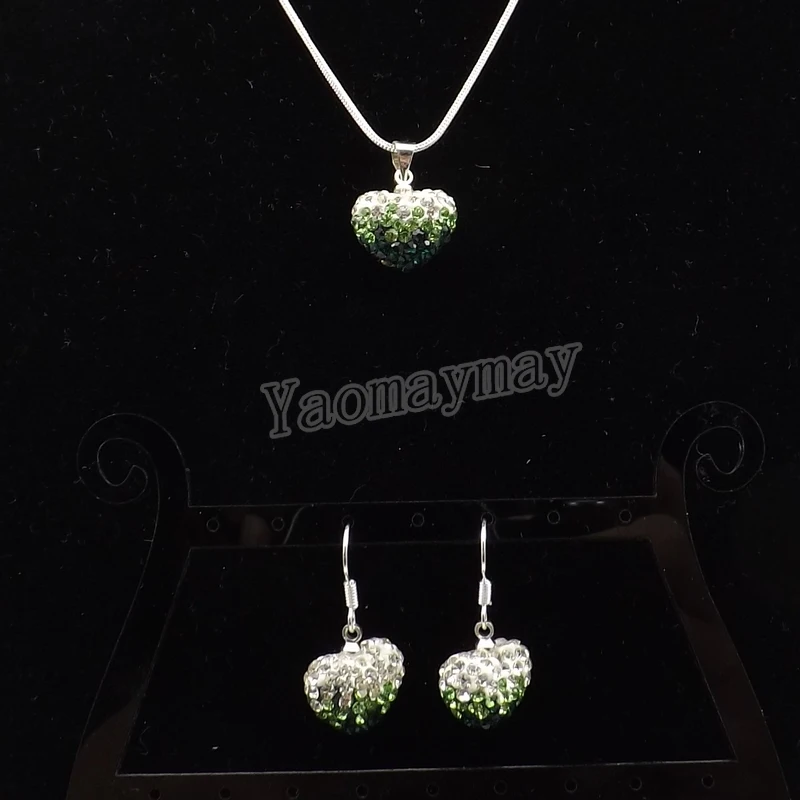 Heart Shape Rhinestone Jewelry Set Gradient Green Earrings And Necklace For Women 5 Sets Wholesale Free Shipping
Heart Shape Rhinestone Jewelry Set Gradient Green Earrings And Necklace For Women 5 Sets Wholesale Free Shipping