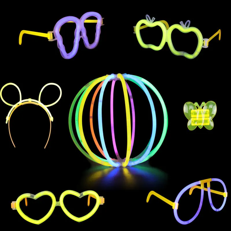 20 шт./компл. аксессуары для флуоресцентных палочек Neon Glowstick в сборе оправа очков