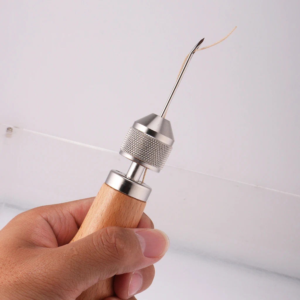 Wood Handle Sewing Leathercraft Stitching Machine Needle Waxed Cord Kit
Wood Handle Sewing Leathercraft Stitching Machine Needle Waxed Cord Kit