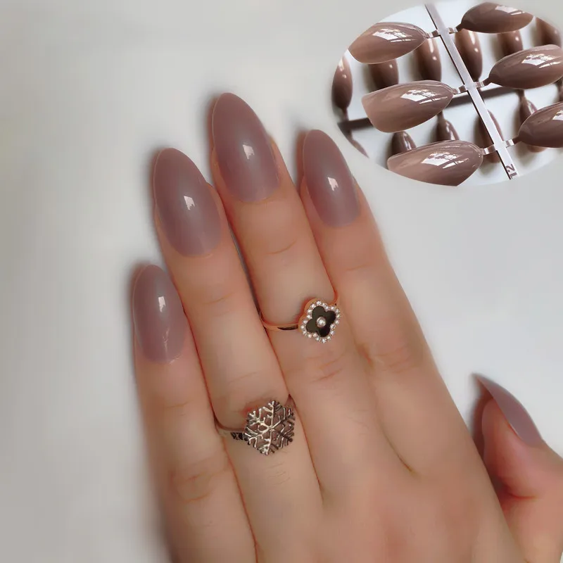 NEW 24pcs/bag False nails Khaki nude Stiletto Artificial Press Fake nails On Nails Pointed Ladies DIY Manicure Tips Full Wrap
NEW 24pcs/bag False nails Khaki nude Stiletto Artificial Press Fake nails On Nails Pointed Ladies DIY Manicure Tips Full Wrap