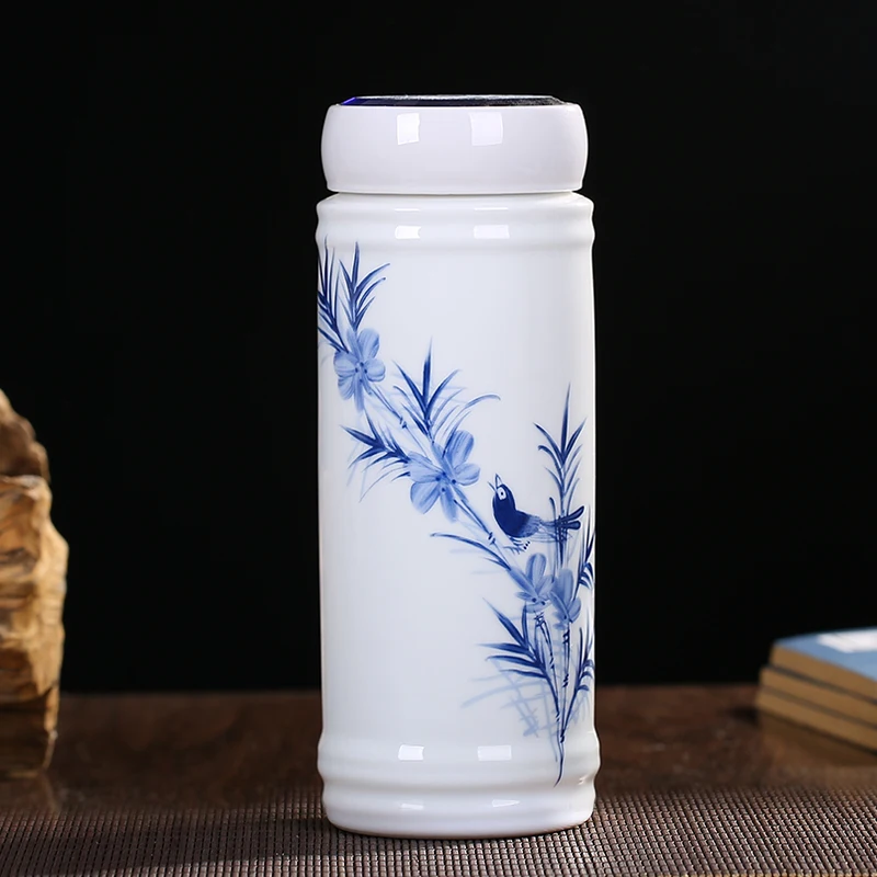 300ML Jingdezhen Vintage Pattern Ceramic Porcelain Vacuum Flask with Lid Double Wall Straight Tea Cup Travel Carry Water Bottle
300ML Jingdezhen Vintage Pattern Ceramic Porcelain Vacuum Flask with Lid Double Wall Straight Tea Cup Travel Carry Water Bottle