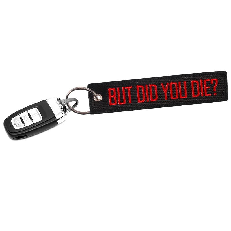 Car Keychain Embroidery letter car key ring Black chain Fashion motorcycle keyfods holders OEM ATV Keyring 3pcs/lot | Автомобили и