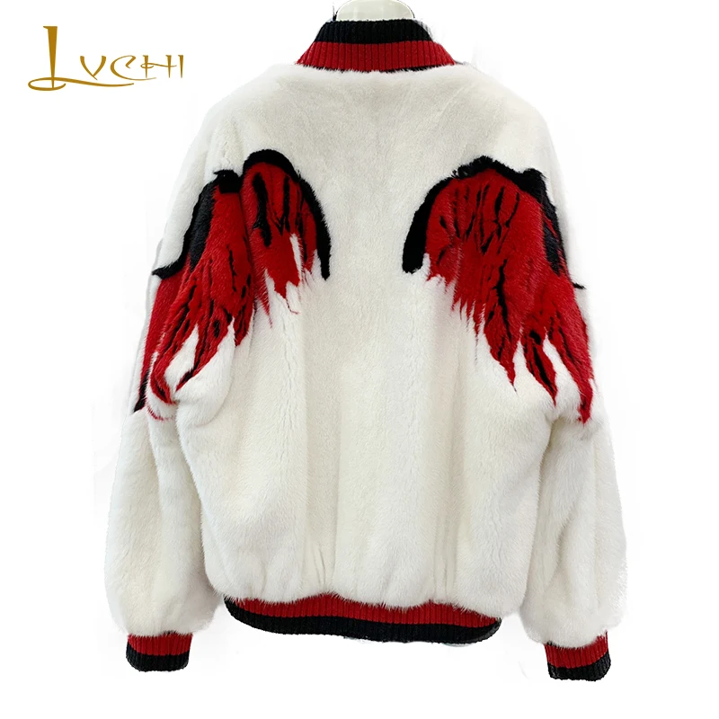 LVCHI 2019 Winter New Velvet Mink Fur Coat Women Loss Long Sleeve O-Neck Real Fur Coat Big Wing Pattern Short Mink Fur Coats
LVCHI 2019 Winter New Velvet Mink Fur Coat Women Loss Long Sleeve O-Neck Real Fur Coat Big Wing Pattern Short Mink Fur Coats