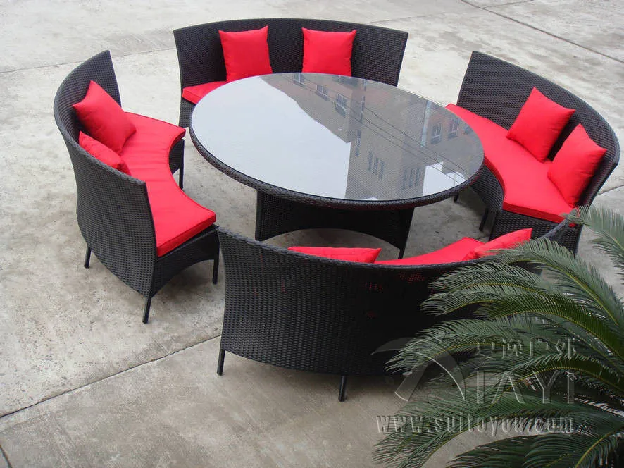 5 pcs Hand-Woven Poly Rattan Garden Dining Sets With Cushion transport by sea
5 pcs Hand-Woven Poly Rattan Garden Dining Sets With Cushion transport by sea