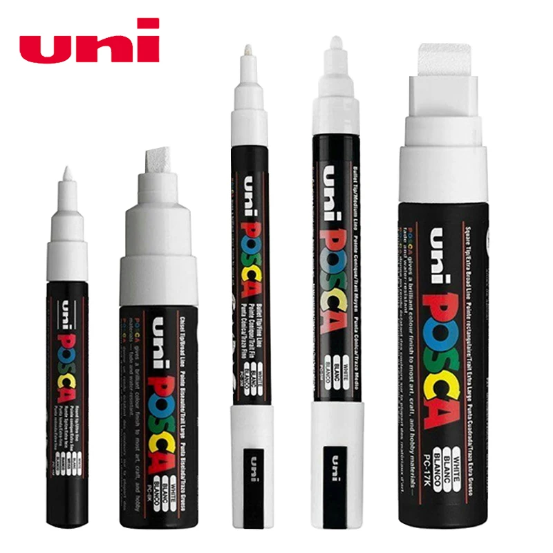 5 шт./компл. UNI Posca Красящие ручки смешанные Mark размеров каждого с 1 ручка PC-1M/3m/5M/8K/17K