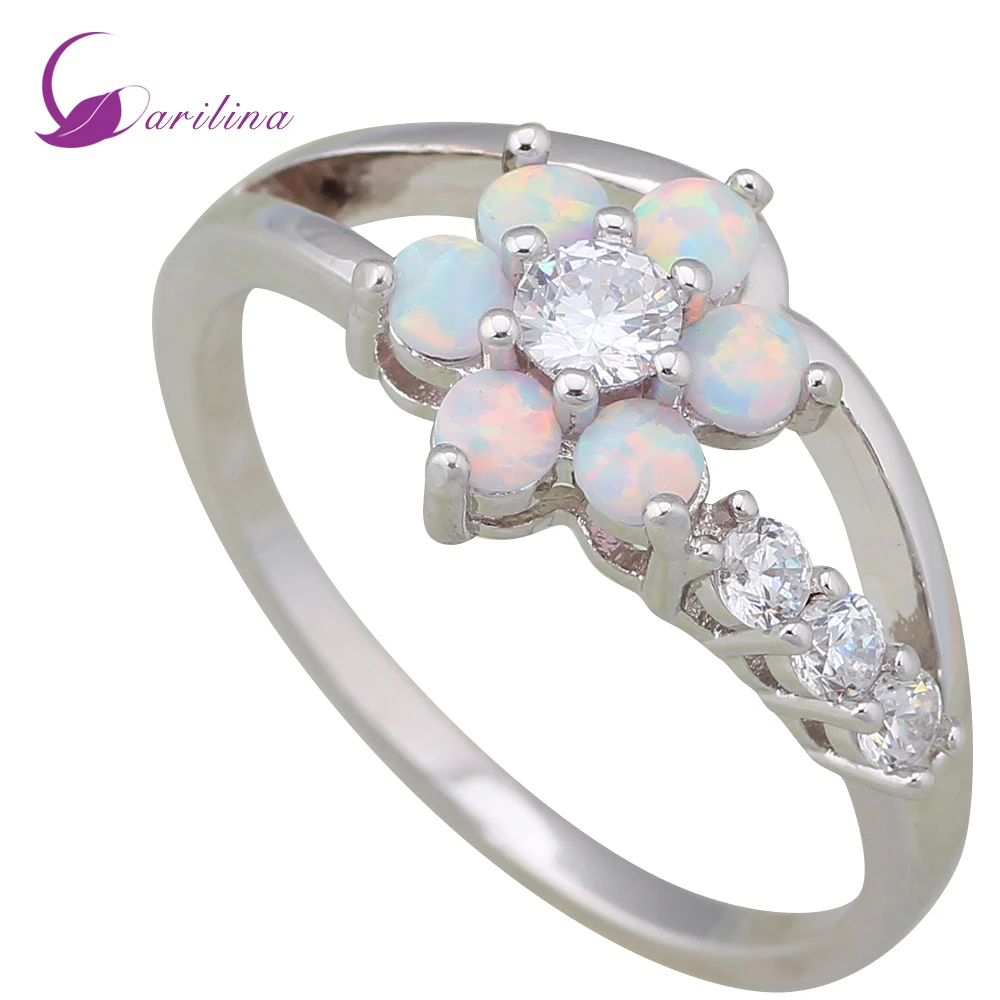 Fashion Fire Opal Silver Color Wedding Rings For Women Flower Rings White Cubic Zirconia Size 5 6 7 8 9 10 R139
Fashion Fire Opal Silver Color Wedding Rings For Women Flower Rings White Cubic Zirconia Size 5 6 7 8 9 10 R139