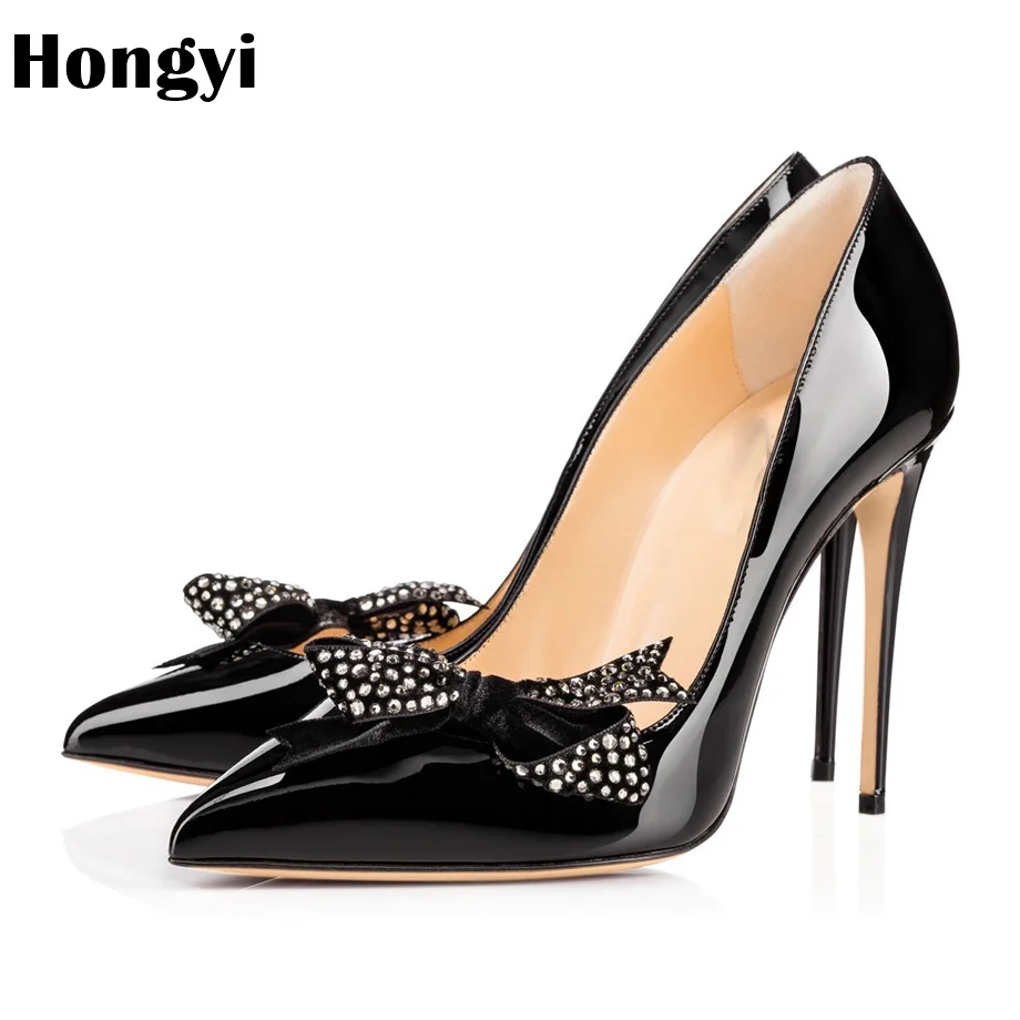 Hongyi 2018 Sexy Patent Leather Women Pointy Toe Pumps Fashion Crystal Ladies 10cm High Heels Female Elegant Wedding Shoes
Hongyi 2018 Sexy Patent Leather Women Pointy Toe Pumps Fashion Crystal Ladies 10cm High Heels Female Elegant Wedding Shoes