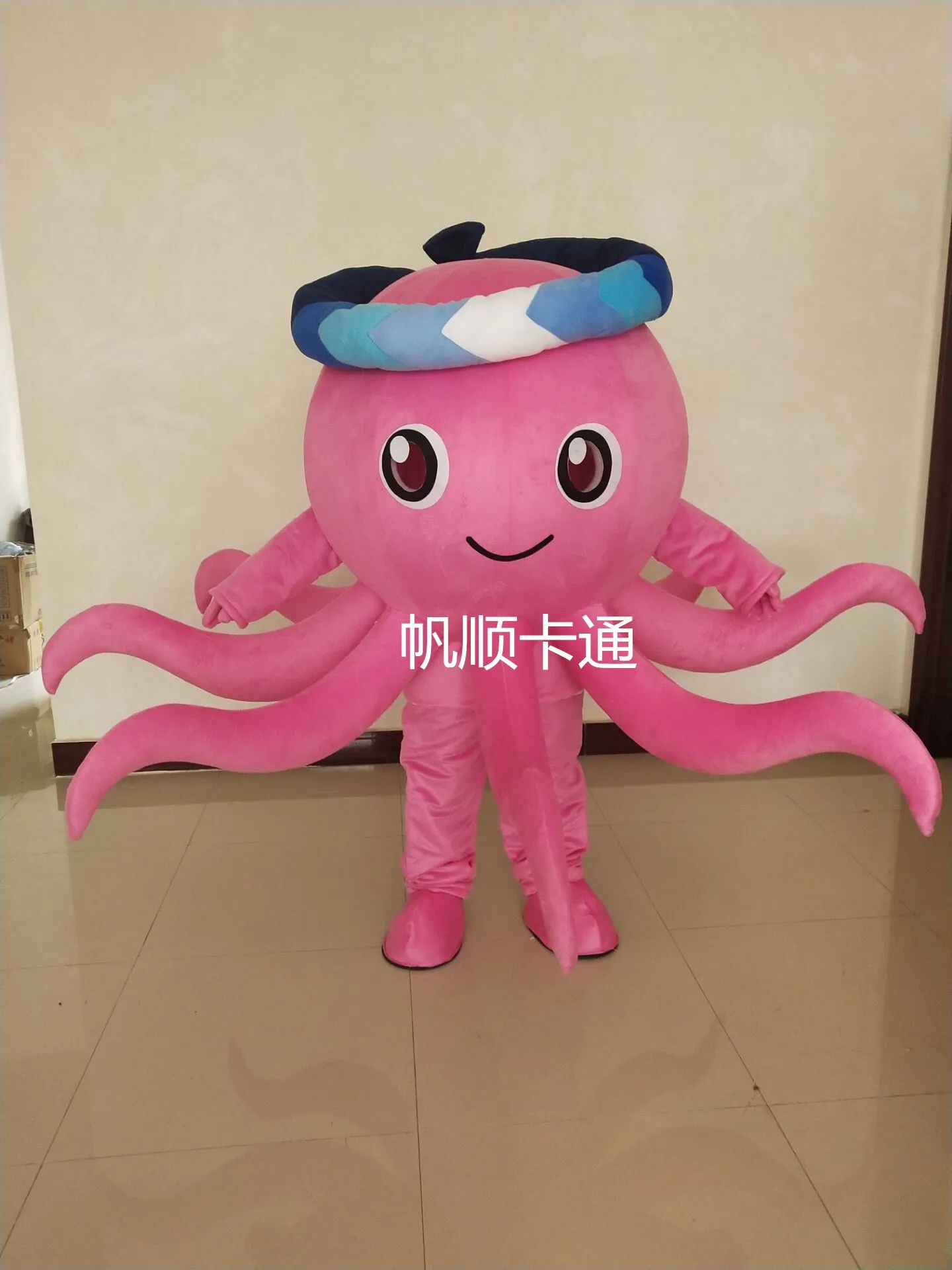 Костюм-талисман в виде розового осьминога мультяшная одежда подарок на день