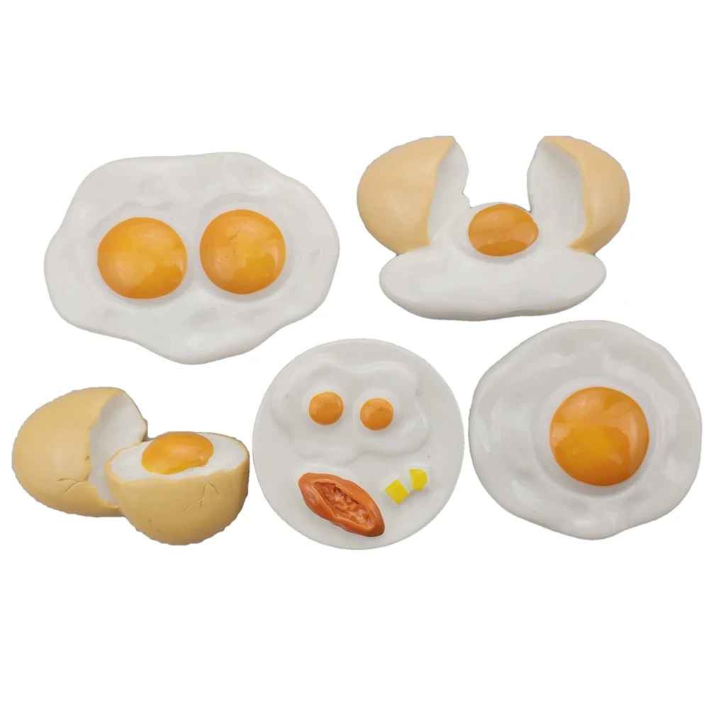 

3D имитация смолы, 5 шт./компл., забавная серия яиц, магниты на холодильник, домашний декор, сильный магнит, фото, офисное сообщение
