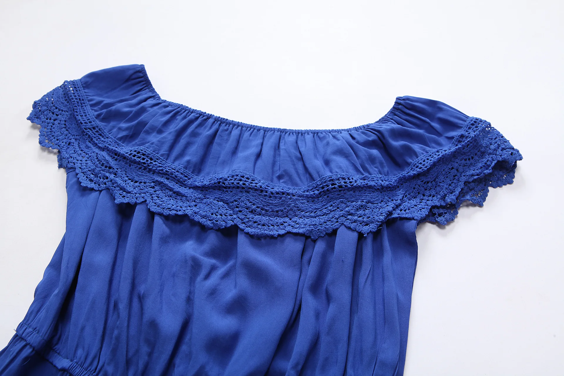 Top Fashion Robe Dress Plus Size Vestidos De Fiesta Solid Summer New Lace Stitching Waist Slash Neck Off The Shoulder Cute
Top Fashion Robe Dress Plus Size Vestidos De Fiesta Solid Summer New Lace Stitching Waist Slash Neck Off The Shoulder Cute