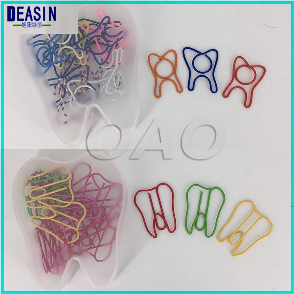 

Deasin 5pack (50pc/pack) Oral Dental Ornaments Tooth Type Paper Clips New Peculiar Creative Style Paper Clip Prescription Clip
