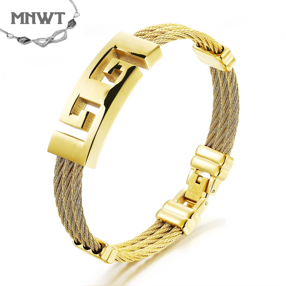 MNWT Golden Stainless Steel Male Wristband Bracelet Punk Rock Style Accessories Jewelry Bangle 3Rows Wire Chain Bracelets
MNWT Golden Stainless Steel Male Wristband Bracelet Punk Rock Style Accessories Jewelry Bangle 3Rows Wire Chain Bracelets