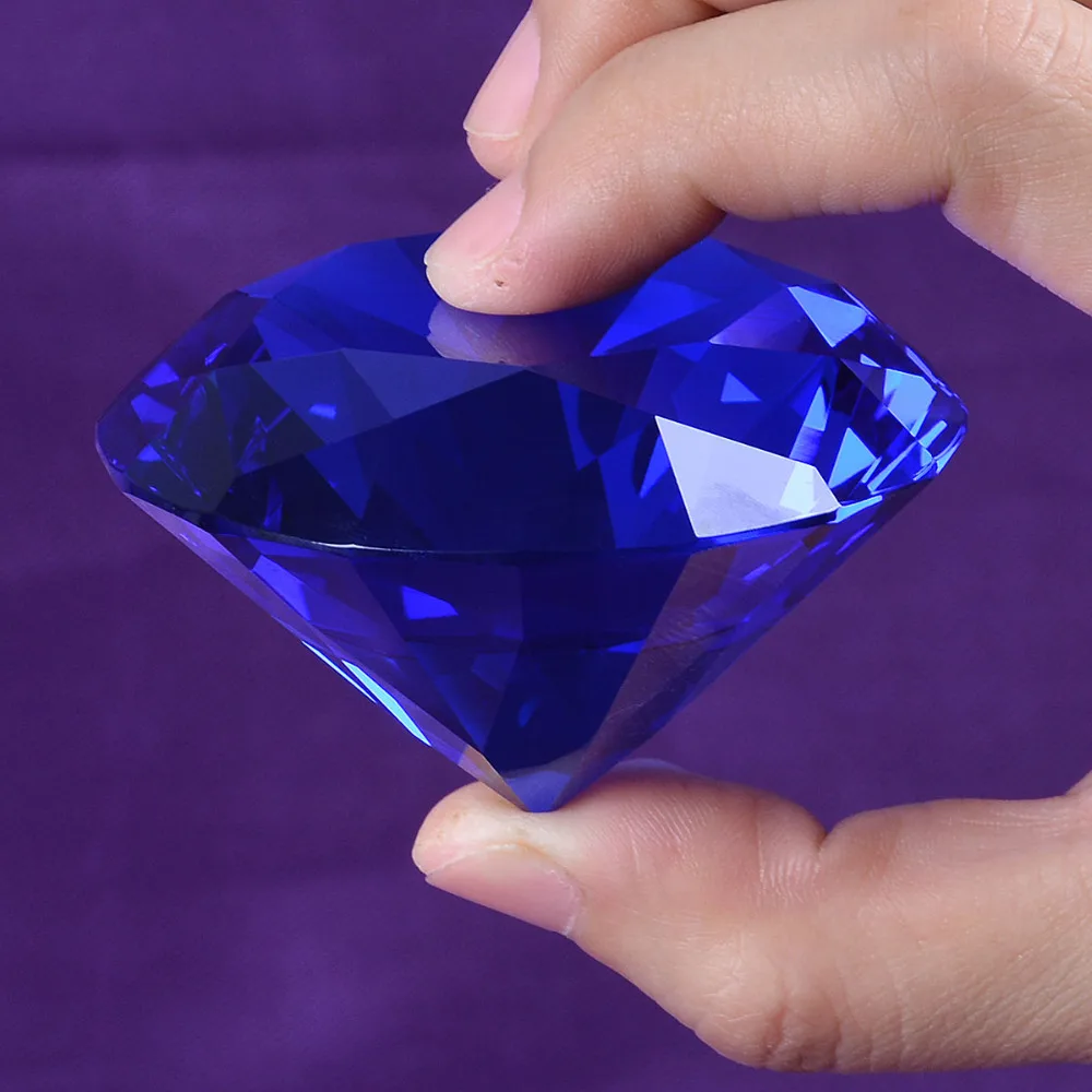 60mm Blue Diamond Cut Glass Gems For Promotional Gift Room Decoration Accessories Modern Home Ornaments Wholesale
60mm Blue Diamond Cut Glass Gems For Promotional Gift Room Decoration Accessories Modern Home Ornaments Wholesale