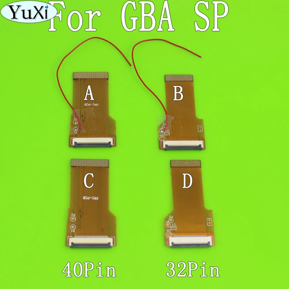 YuXi 32 контакта 40 контактов DIY подсветка выделенная лента адаптер для GBA экран SP GameBoy