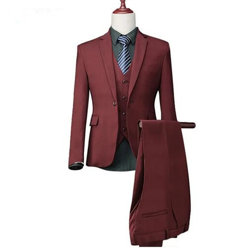 Handsome Wedding Suits Three Pieces Men Groomsmen Tuxedos Slim Fit Best Men Prom Party Wear (Jacket+Vest+Pant)
Handsome Wedding Suits Three Pieces Men Groomsmen Tuxedos Slim Fit Best Men Prom Party Wear (Jacket+Vest+Pant)