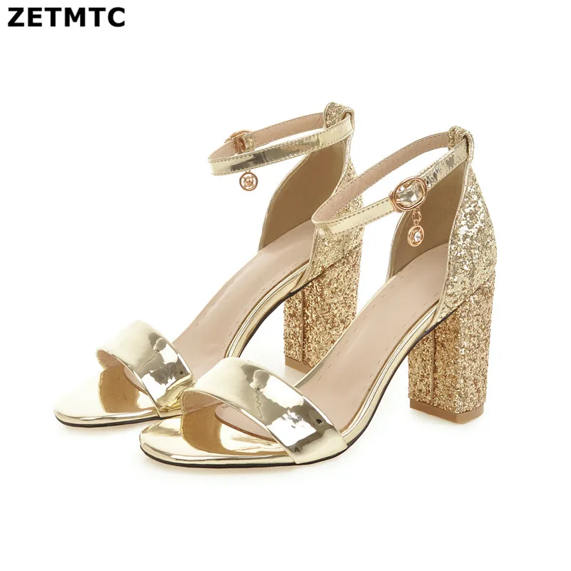 Women Sandals High Heel Pu Square Toe Buckle Summer New Sexy Fashion Casual Dress golden silver
Women Sandals High Heel Pu Square Toe Buckle Summer New Sexy Fashion Casual Dress golden silver
