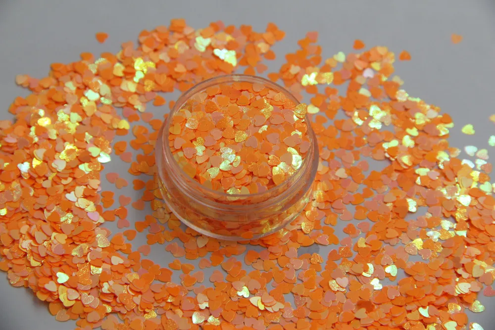TCI56 Heart shapes Pearlescent Iridescent Light Orange Colors confetti spangles glitter for nail Art DIY decoration 1pack=50g
TCI56 Heart shapes Pearlescent Iridescent Light Orange Colors confetti spangles glitter for nail Art DIY decoration 1pack=50g