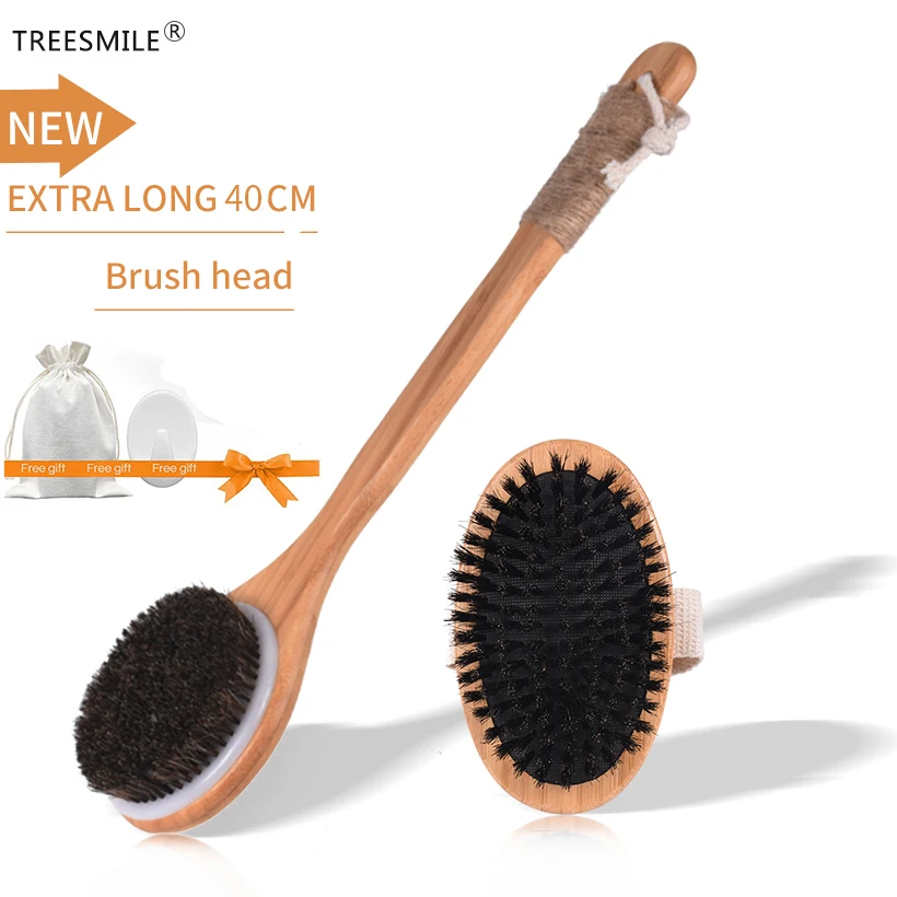 Антистатическая щетка TREESMILE для массажа кожи головы с натуральной щетиной
