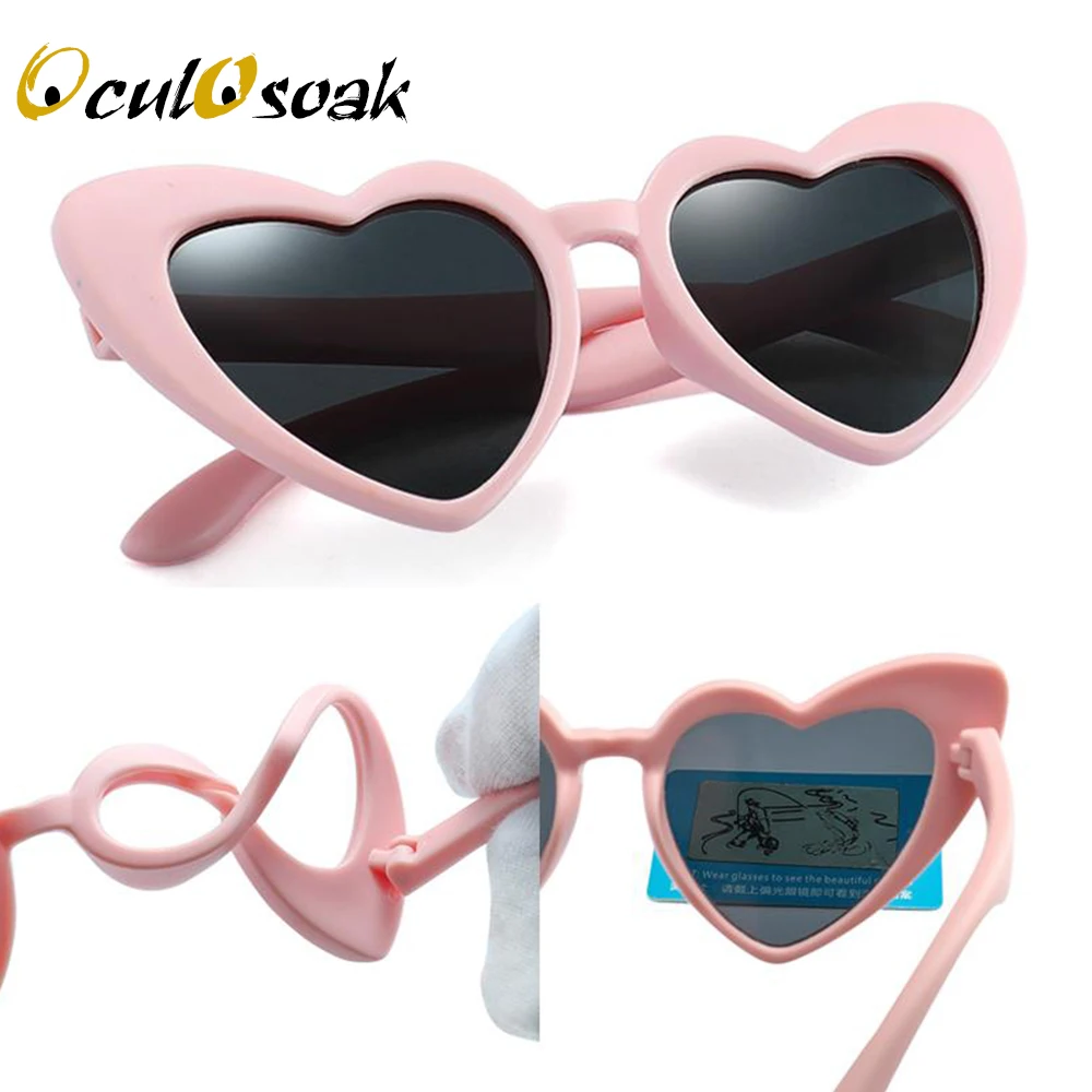 Baby Girl Sunglasses For Children Heart 2022 TR90 Black Pink Red Heart Sun Glasses For Kids Polarized Flexible UV400
Baby Girl Sunglasses For Children Heart 2022 TR90 Black Pink Red Heart Sun Glasses For Kids Polarized Flexible UV400