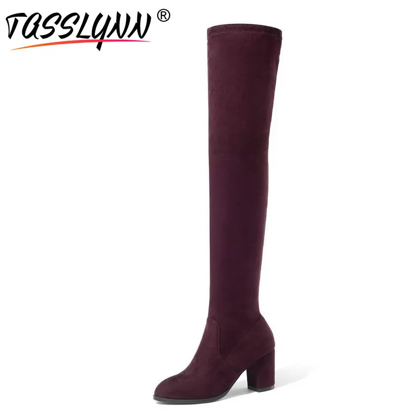 TASSLYNN 2019 Fashion Women Boots High Heel Winter Boots Slim Look Over The Knee Boots Stretch Fabric Slip on Women Shoes Autumn
TASSLYNN 2019 Fashion Women Boots High Heel Winter Boots Slim Look Over The Knee Boots Stretch Fabric Slip on Women Shoes Autumn