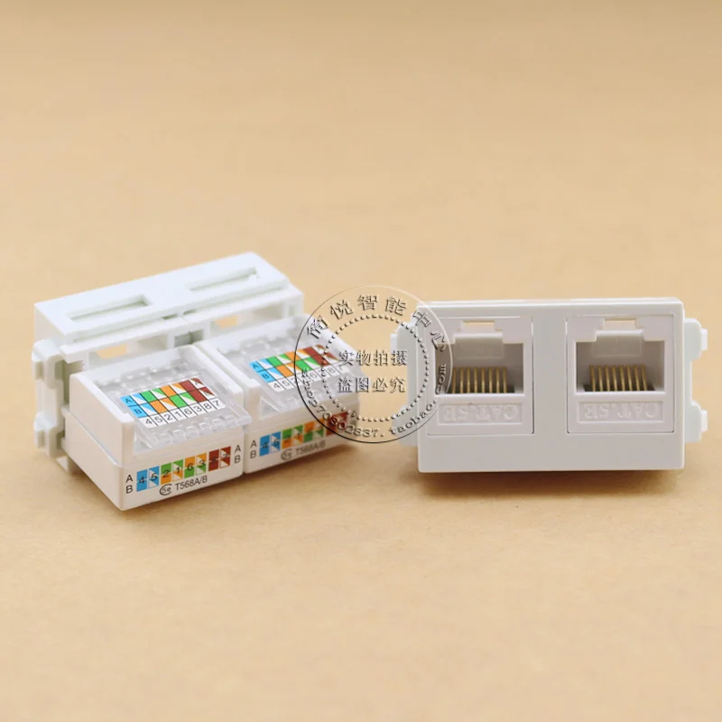 128 тип, два порта RJ45 Cat5E, сетевой информационный модуль, соединитель, розетка, адаптер
128 тип, два порта RJ45 Cat5E, сетевой информационный модуль, соединитель, розетка, адаптер