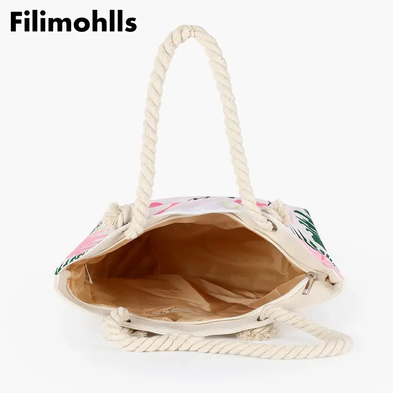 Summer Beach Bag Lady Leaf Flamingo Printed Shoulder Bag Female Tote Handbag Fashion Large Capacity Women Shopping Bag F-100
Summer Beach Bag Lady Leaf Flamingo Printed Shoulder Bag Female Tote Handbag Fashion Large Capacity Women Shopping Bag F-100