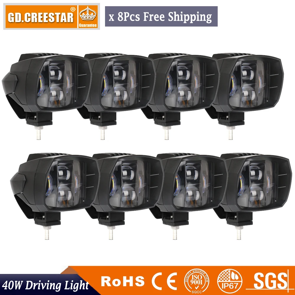 40W 5inch New LED Driving Light 12V 24V Led work Lamp for Truck Motorcycle ATV Car LED Offroad Light 4x4 Fog Drive Light x8pcs
40W 5inch New LED Driving Light 12V 24V Led work Lamp for Truck Motorcycle ATV Car LED Offroad Light 4x4 Fog Drive Light x8pcs