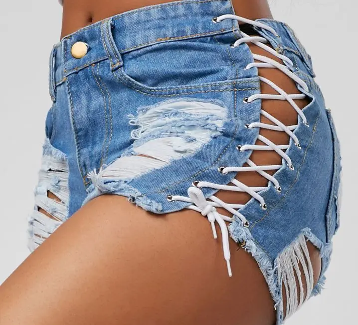 Sexy Summer Women Denim Shorts 2018 New Black Blue Mid Waist Ripped Short Jeans Femme Tassel Lace Up Bandage Hotpants
Sexy Summer Women Denim Shorts 2018 New Black Blue Mid Waist Ripped Short Jeans Femme Tassel Lace Up Bandage Hotpants