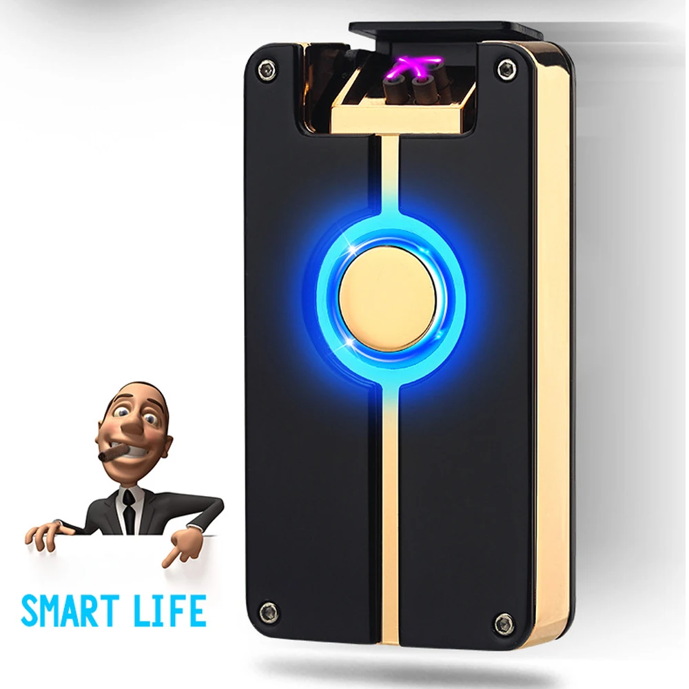 2018 NEW Intelligent USB Arc Lighter Dual Fire Fingerprint Induction Charging Metal WindProof No Gas Smoker Cigarettes Gift
2018 NEW Intelligent USB Arc Lighter Dual Fire Fingerprint Induction Charging Metal WindProof No Gas Smoker Cigarettes Gift