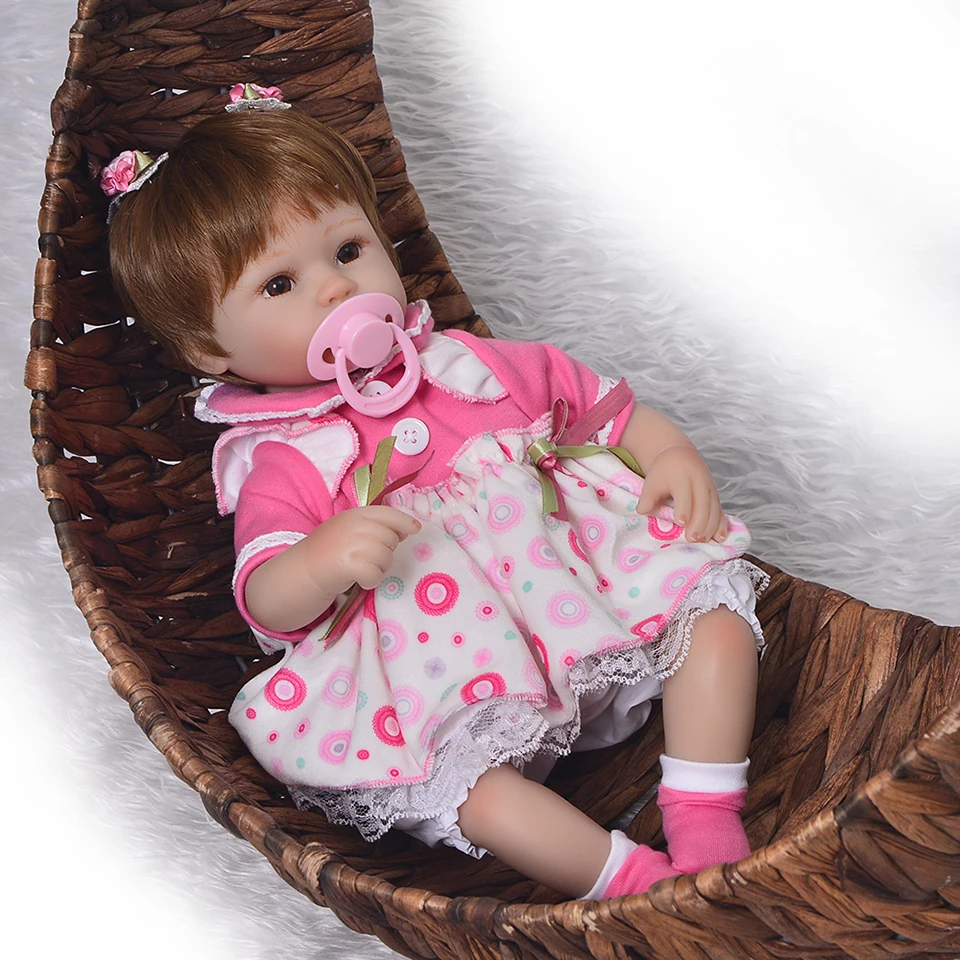 Brown Eyes Silicone Baby Dolls 17 Inch Real Touch Princess Girl Babies Doll Reborn With Tailored Clothes Kids Birthday Xmas Gift
Brown Eyes Silicone Baby Dolls 17 Inch Real Touch Princess Girl Babies Doll Reborn With Tailored Clothes Kids Birthday Xmas Gift