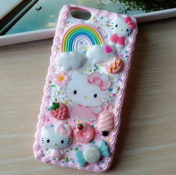 Новинка для iphone XS MAX DIY чехол 3D cat телефона X 8 7/6 6s plus Крем ручной работы коробка