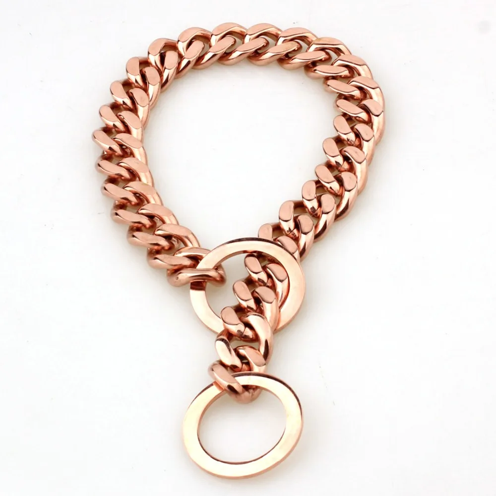 10/12/15MM Fashion Hot Stainless Steel Rose Gold Cut Cuban Curb Pet Supplies Dogs Collar Choker Safety Anti-lost Chain 12"-34"
10/12/15MM Fashion Hot Stainless Steel Rose Gold Cut Cuban Curb Pet Supplies Dogs Collar Choker Safety Anti-lost Chain 12"-34"