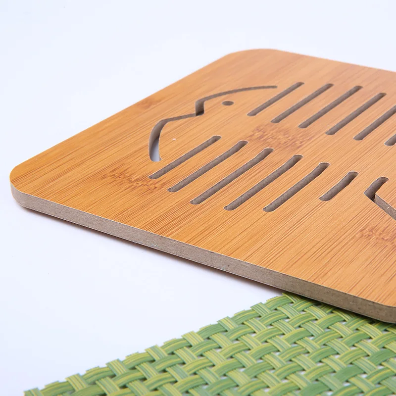 Кавайная мультяшная деревянная подстилка для обеденного стола милый бамбуковый