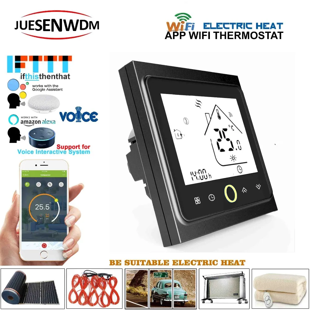 EU 16A Underfloor Heating Temperature Control WIFI Thermostat Heating Dual Sensor for Works with IFTTT Alexa Google Home
EU 16A Underfloor Heating Temperature Control WIFI Thermostat Heating Dual Sensor for Works with IFTTT Alexa Google Home