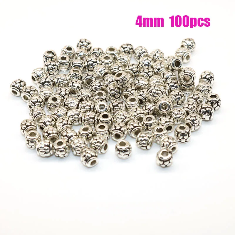 Wholesale 100pcs/lot 4mm Antique Silver Plated Zinc Alloy Beads loose bead Charms Fit beads Jewelry making fashion
Wholesale 100pcs/lot 4mm Antique Silver Plated Zinc Alloy Beads loose bead Charms Fit beads Jewelry making fashion