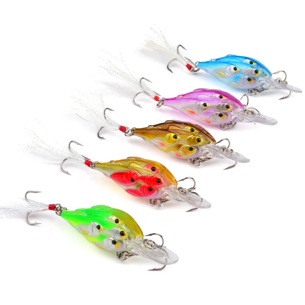 HiUmi 5pcs 7cm 6.22g Painted Fishing Lures Crank Bass Baits with Retail PVC Box Package Fishing Tackle
HiUmi 5pcs 7cm 6.22g Painted Fishing Lures Crank Bass Baits with Retail PVC Box Package Fishing Tackle