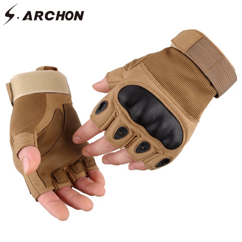 S.ARCHON Army Fight Tactical Half Finger Gloves Men Protect Shell Carbon Airsoft Military Mittens Paintball Shooting Army Gloves
S.ARCHON Army Fight Tactical Half Finger Gloves Men Protect Shell Carbon Airsoft Military Mittens Paintball Shooting Army Gloves